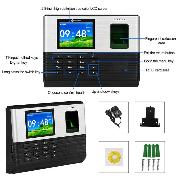 Rilevatore presenze Realand AL355 con impronte digitali e WiFi - immagine 6