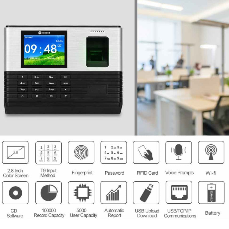 Rilevatore presenze Realand AL355 con impronte digitali e WiFi - immagine 9