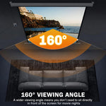 Projector screen 176.5 x 176.5 cm (85 inch) 1:1 HD 4K roll-up screen for home cinema and office presentations, 85 inches
