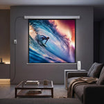 Projector screen 176.5 x 176.5 cm (85 inch) 1:1 HD 4K roll-up screen for home cinema and office presentations, 85 inches