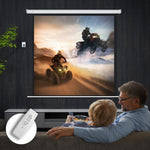 Projector screen 189.5 x 189.5 cm (92 inches) 1:1 HD 4K roll-up screen for home cinema and office presentations, 92 inches