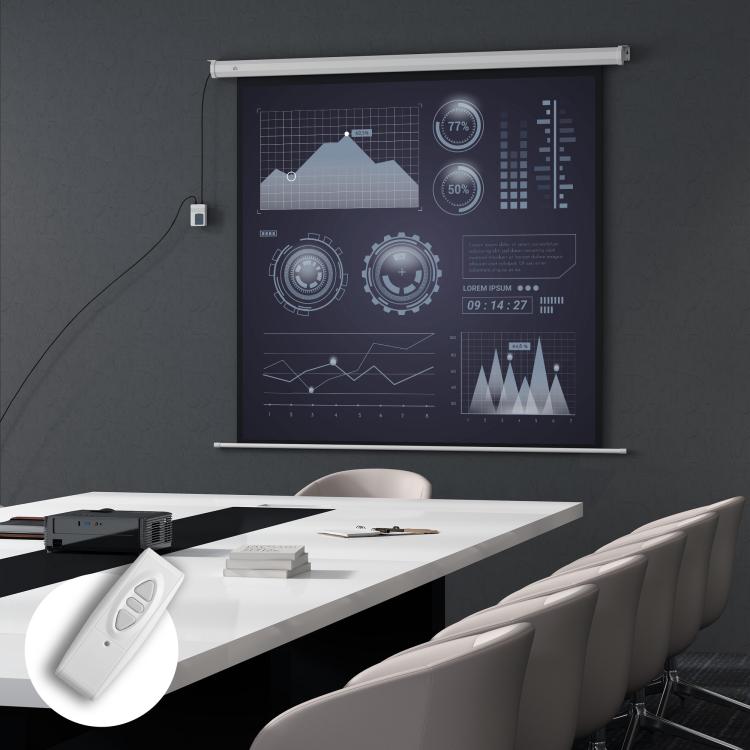 Projector screen 189.5 x 189.5 cm (92 inches) 1:1 HD 4K roll-up screen for home cinema and office presentations, 92 inches