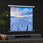 Projector screen 189.5 x 189.5 cm (92 inches) 1:1 HD 4K roll-up screen for home cinema and office presentations, 92 inches