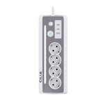Multipresa angolare a 90° CILIA con 4 prese Schuko, 2 porte USB-C + 1 porta USB-A, protezione da sovratensioni, luce LED, interruttore ON/OFF, 3680W 16A, cavo da 1,5 m – Per cucina, ufficio e casa