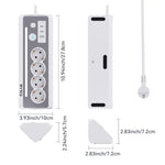 Multipresa angolare a 90° CILIA con 4 prese Schuko, 2 porte USB-C + 1 porta USB-A, protezione da sovratensioni, luce LED, interruttore ON/OFF, 3680W 16A, cavo da 1,5 m – Per cucina, ufficio e casa