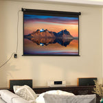 89 inch Projector Screen 4:3 Format Adjustable with Remote Control, 171x130cm, Black