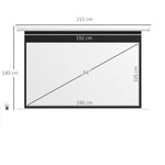 84 inch 16:9 Motorized Projector Screen with Remote Control, 215x8x140cm, White