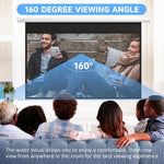 84 inch 16:9 Motorized Projector Screen with Remote Control, 215x8x140cm, White