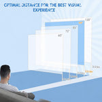84 inch 16:9 Motorized Projector Screen with Remote Control, 215x8x140cm, White