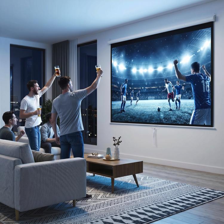 Projector screen 244 x 183 cm (120 inches) 4:3/16:9 Manual projection screen for home cinema