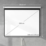 Projector screen 244 x 183 cm (120 inches) 4:3/16:9 Manual projection screen for home cinema