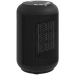 PTC ceramic space heater, 1500W electric fan heater, adjustable thermostat, 14 x 14 x 21.5 cm, black