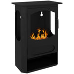 Freestanding Bioethanol Fireplace, 1.2L Burner (3-Hour Runtime), Heated Area 20–25 m2, Black