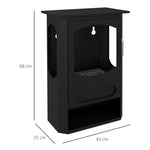 Freestanding Bioethanol Fireplace, 1.2L Burner (3-Hour Runtime), Heated Area 20–25 m2, Black
