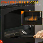 Freestanding Bioethanol Fireplace, 1.2L Burner (3-Hour Runtime), Heated Area 20–25 m2, Black