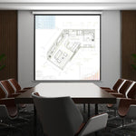 120 inch Projector Screen, 1:1 Format, 160° Angle, Ceiling or Wall Mountable