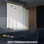 120 inch Projector Screen, 1:1 Format, 160° Angle, Ceiling or Wall Mountable