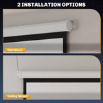 120 inch Projector Screen, 1:1 Format, 160° Angle, Ceiling or Wall Mountable