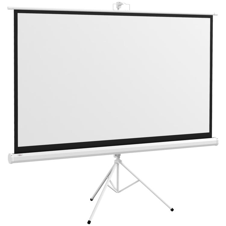 84 inch Projector Screen With Adjustable Tripod, 160 Degree Viewing Angle, 200 x 8 x 118cm, White