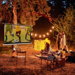 84 inch Projector Screen With Adjustable Tripod, 160 Degree Viewing Angle, 200 x 8 x 118cm, White
