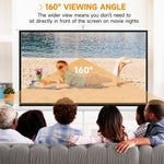 84 inch Projector Screen With Adjustable Tripod, 160 Degree Viewing Angle, 200 x 8 x 118cm, White