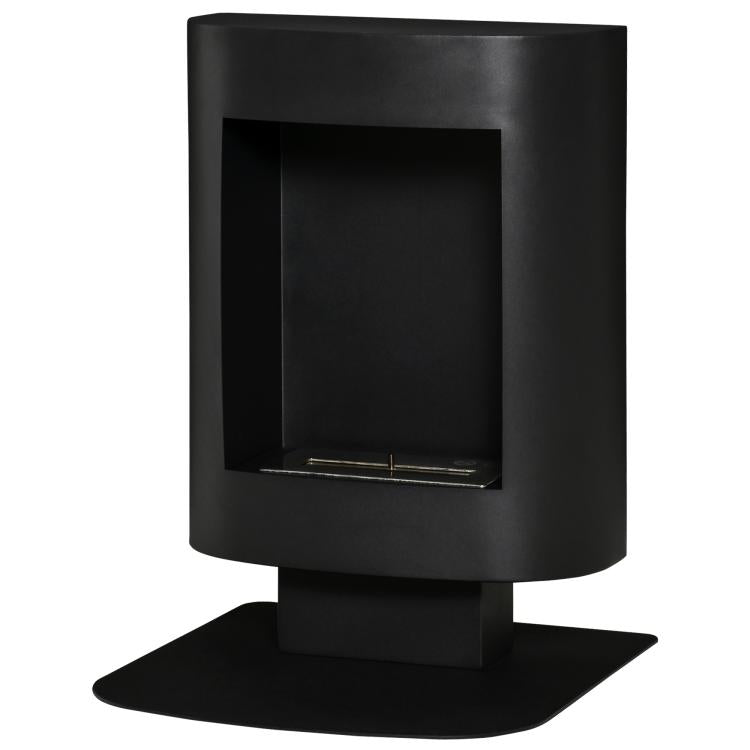 Bioethanol Fireplace with 0.9L Tank, Coverage up to 20m2, 46.5x53x65cm, Black