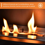 Bioethanol Fireplace with 0.9L Tank, Coverage up to 20m2, 46.5x53x65cm, Black