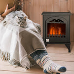 Metal Bioethanol Fireplace with 3-Hour Burn Time, 0.9L Tank, and 25 square meter Coverage, 41x25x54 cm, Black