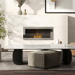 Stainless Steel Bioethanol Fireplace, 2.5-Hour Burn Time with 1.5L Tank and 20 m2 Coverage, 90x16x40 cm, Silver
