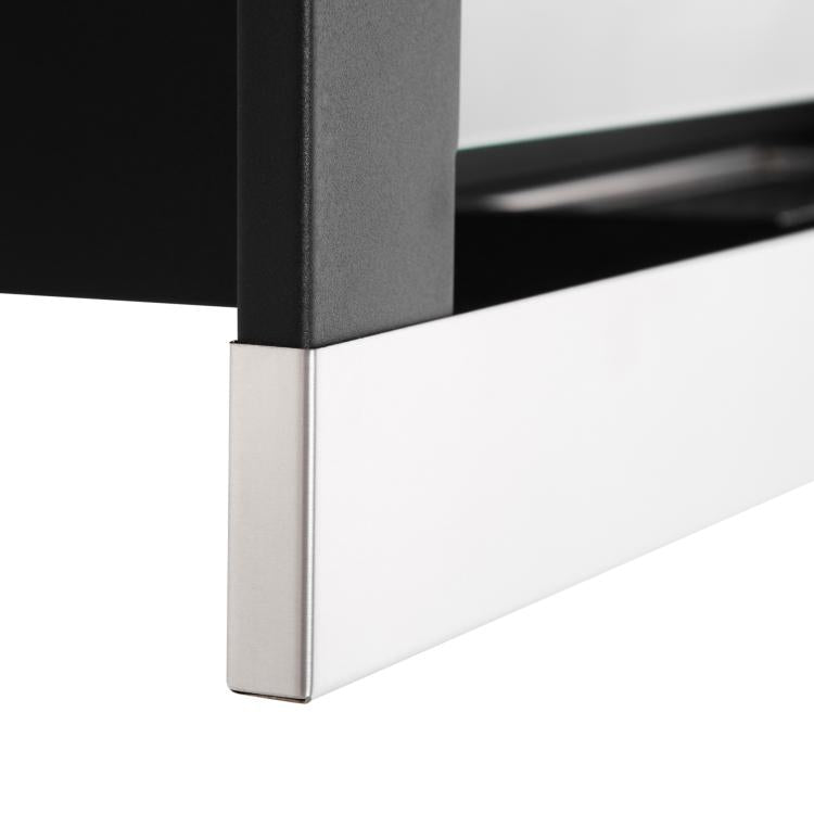 Stainless Steel Bioethanol Fireplace, 2.5-Hour Burn Time with 1.5L Tank and 20 m2 Coverage, 90x16x40 cm, Silver
