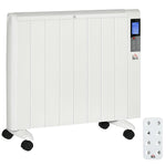 1000/2000W Electric Heater with Timer and Heat Settings for Rooms up to 15 m2, 75x31x66.5 cm, White