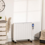 1000/2000W Electric Heater with Timer and Heat Settings for Rooms up to 15 m2, 75x31x66.5 cm, White