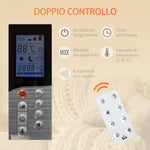 1000/2000W Electric Heater with Timer and Heat Settings for Rooms up to 15 m2, 75x31x66.5 cm, White