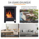 Bioethanol Fireplace Maximum Fuel Capacity 0.9 Liters, Flame Up to 3 Hours, Black