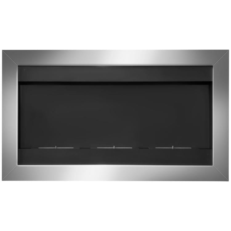 Stainless Steel Wall-Mounted Bioethanol Fireplace with 3 Burners