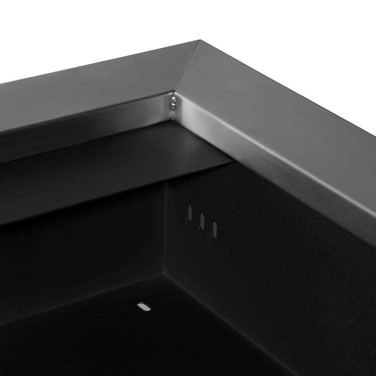 Stainless Steel Wall-Mounted Bioethanol Fireplace with 3 Burners