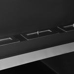 Stainless Steel Wall-Mounted Bioethanol Fireplace with 3 Burners