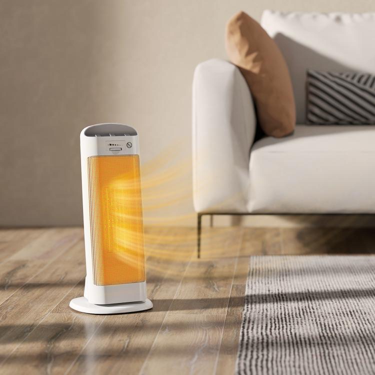 2000W Energy-Efficient Electric Heater with 4 Modes, Adjustable Thermostat, and Tip-Over & Overheat Protection