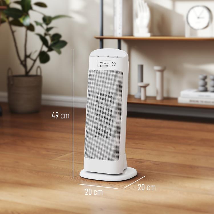2000W Energy-Efficient Electric Heater with 4 Modes, Adjustable Thermostat, and Tip-Over & Overheat Protection