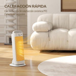 2000W Energy-Efficient Electric Heater with 4 Modes, Adjustable Thermostat, and Tip-Over & Overheat Protection