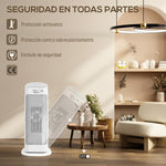 2000W Energy-Efficient Electric Heater with 4 Modes, Adjustable Thermostat, and Tip-Over & Overheat Protection