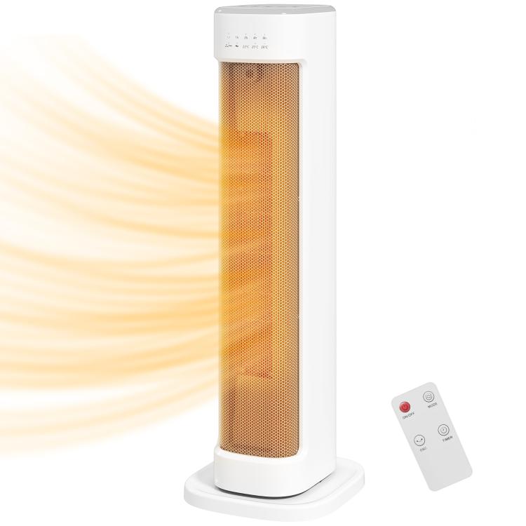 Low Consumption 2000W Electric Heater with 3 Modes, Adjustable Thermostat, Tip-Over and Overheating Protection