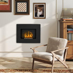 Wall-Mounted Bioethanol Fireplace with 0.9L Tank, 3.3-Hour Burn Time, for 15–20 m2 Interiors – Black (66x16x52 cm)