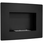 Wall-Mounted Bioethanol Fireplace with 0.9L Tank, 3.3-Hour Burn Time, for 15–20 m2 Interiors – Black (66x16x52 cm)