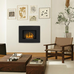 Wall-Mounted Bioethanol Fireplace with 0.9L Tank, 3.3-Hour Burn Time, for 15–20 m2 Interiors – Black (66x16x52 cm)