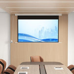84 Inch 16:9 Motorized Projector Screen with Remote Control, White, 84 Inch 16：9 Format