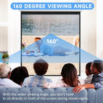 84 Inch 16:9 Motorized Projector Screen with Remote Control, White, 84 Inch 16：9 Format