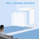 84 Inch 16:9 Motorized Projector Screen with Remote Control, White, 84 Inch 16：9 Format