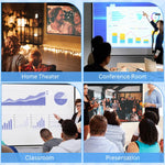 84 Inch 16:9 Motorized Projector Screen with Remote Control, White, 84 Inch 16：9 Format
