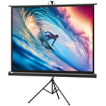 84-inch projection screen with adjustable height tripod stand, 4K HD 4:3 screen, indoor/outdoor use